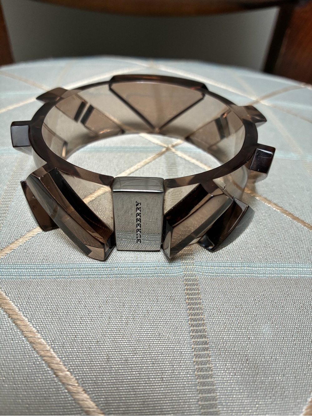 Burberry Smoky Brown Geometric Resin Bracelet/Bangle